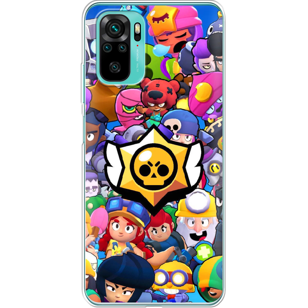 Чехол BoxFace Xiaomi Redmi Note 10 Brawl Stars Прозрачный силикон (42029-up2389-42029)