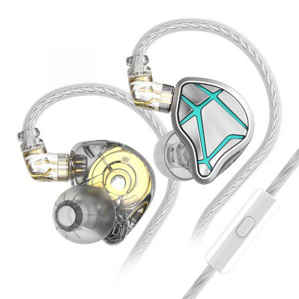 Наушники KZ ESX Mic Grey/Cyan (1342137)