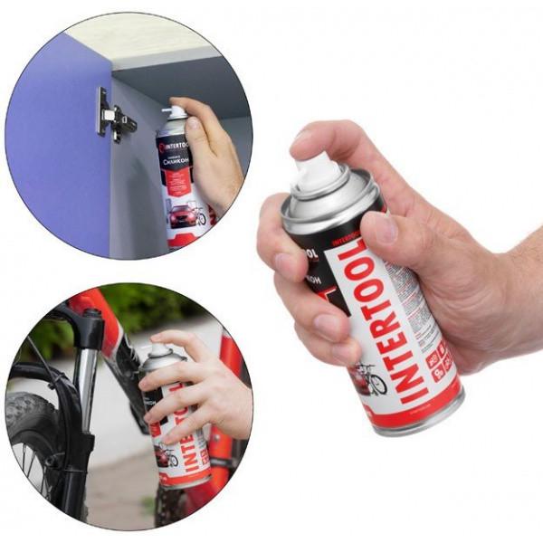 Смазка Intertool Силикон аэрозоль 200 мл (FS-6020) - фото 4
