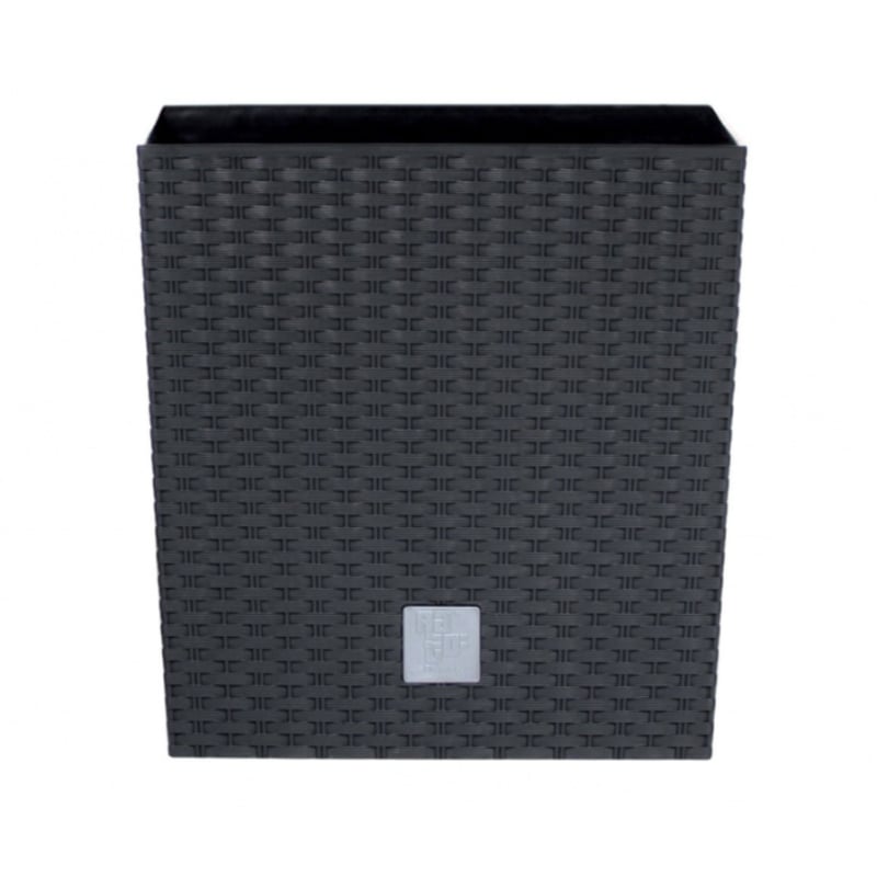 Горщик для квітів Prosperplast Rato квадратний низький 2в1 265 мм Антрацитовий