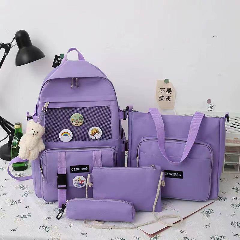 Шкільний рюкзак для дівчинки Ведмедик з значками 4в1 5-11 клас Фіолетовий (27615807) - фото 1 Шкільний рюкзак для дівчинки Ведмедик з значками 4в1 5-11 клас Фіолетовий (27615807) - фото 1