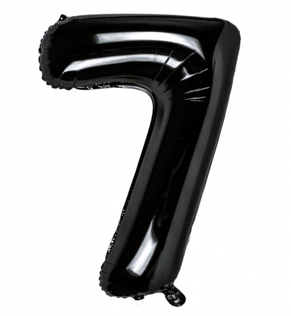 Шарик Цифра 7 76 см Черный (1355977)