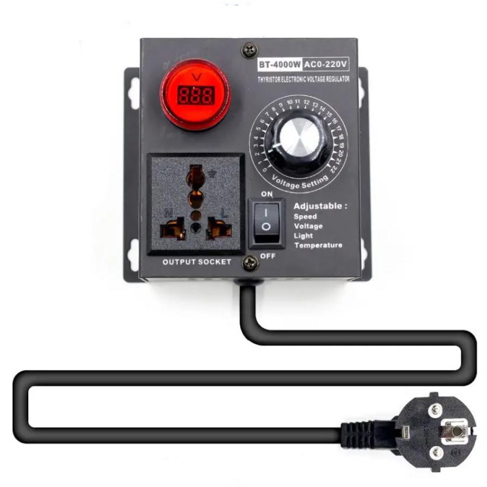 Регулятор напруги з індикатором 4 кВт 220 В (16425)
