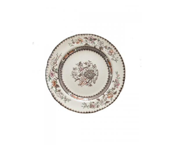 Тарелка винтажная десертная COPELAND SPODE ENGLAND CHINESE ROSE изысканная и качественная фарфоровая 19 см (123893)