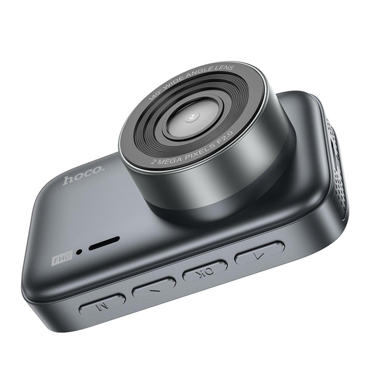 Відеореєстратор Hoco DV5 1080p нічна зйомка 140-градусний об'єктив Сірий (612273) - фото 3