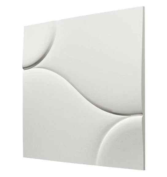 3D-панель гіпсова декоративна для стін Пуф під фарбування 500x500x16 мм Білий (30635323)