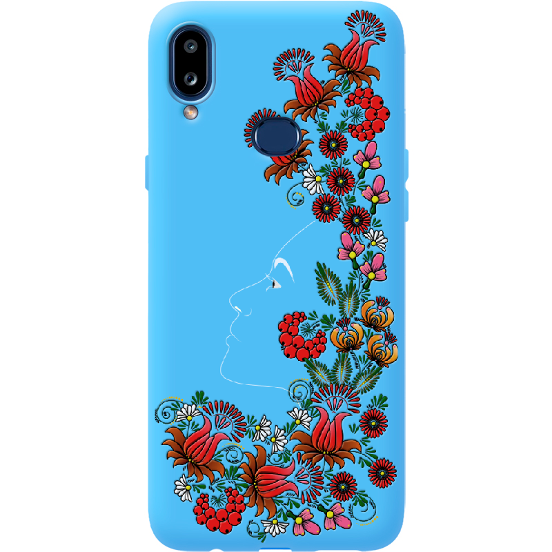 Чехол Boxface Samsung A107 Galaxy A10s 3D Ukrainian Muse Голубой силикон (37944-bk64-41588)