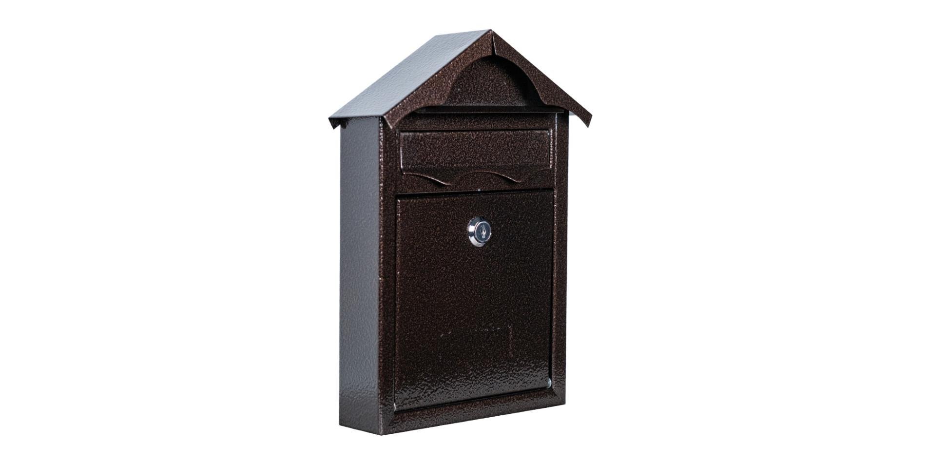 Почтовый ящик индивидуальный Галиндустрия СП-05 для частных домов металлический 185х295х50 мм Медный (132-119-000006782)