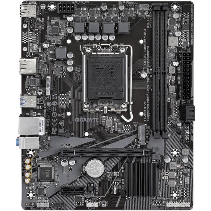 Материнська плата Gigabyte H610M K V2 Black (31022335)