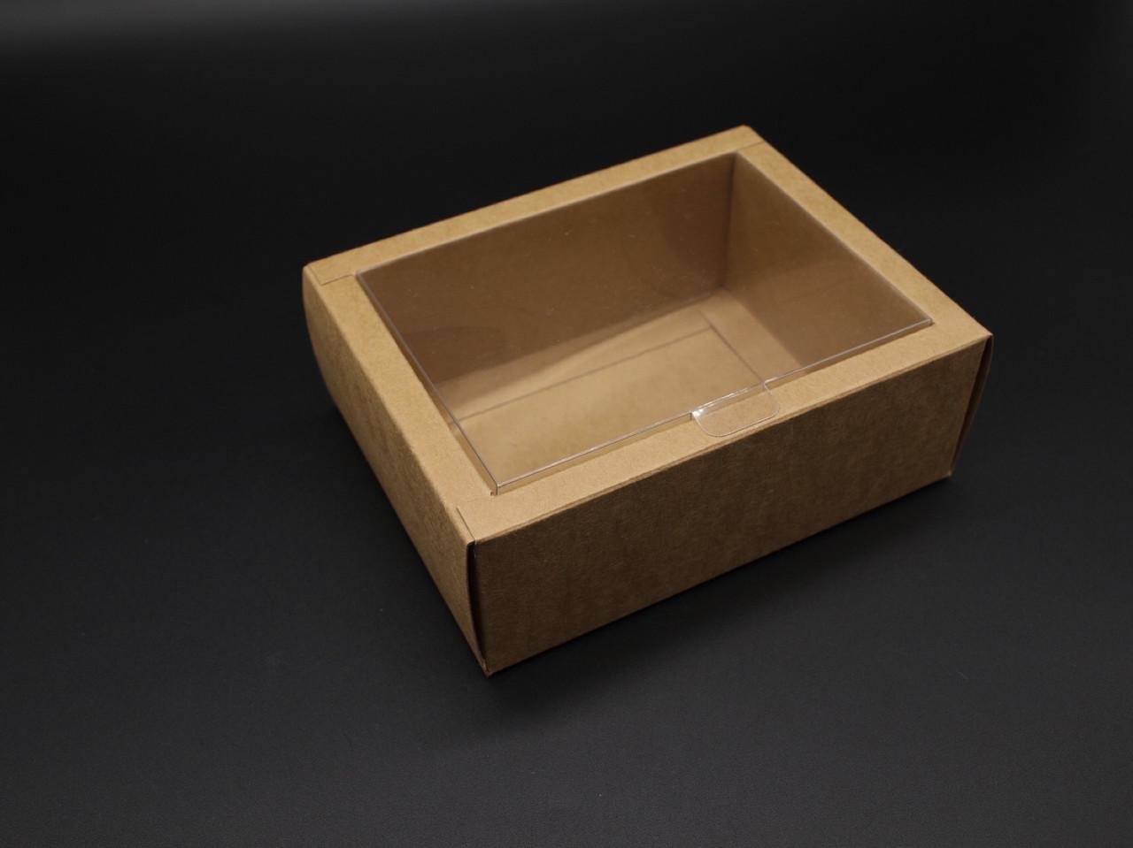 Коробка-пенал подарочная с прозрачной крышкой для десертов 14х11х5 Крафт (OA-19) - фото 2 Коробка-пенал подарочная с прозрачной крышкой для десертов 14х11х5 Крафт (OA-19) - фото 2