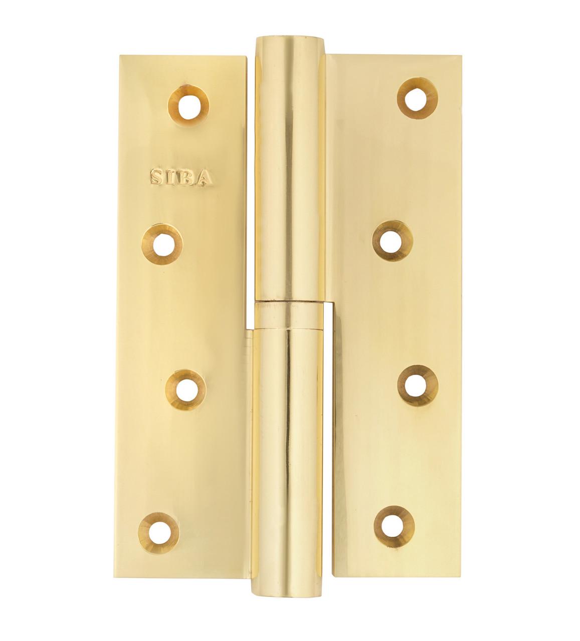 Петля дверна Siba посилена з регулюванням права 120 мм Полірована латунь (1BB 120х80х4мм BP D=16 мм) - фото 2 Петля дверна Siba посилена з регулюванням права 120 мм Полірована латунь (1BB 120х80х4мм BP D=16 мм) - фото 2