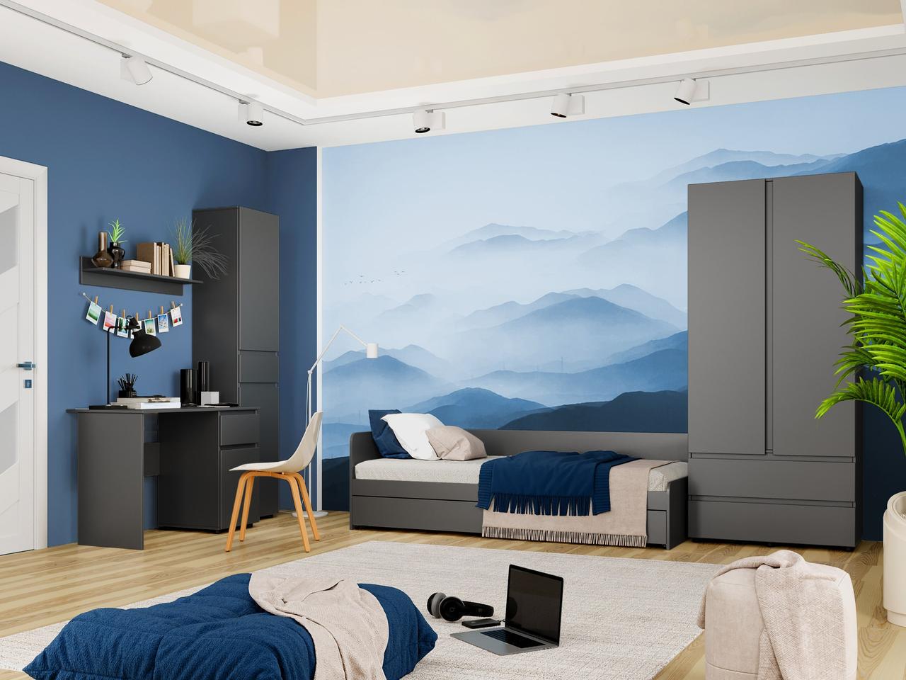 Спальна дитяча Еверест Лайт-2 комплект Графітовий (EVR-20810.03)