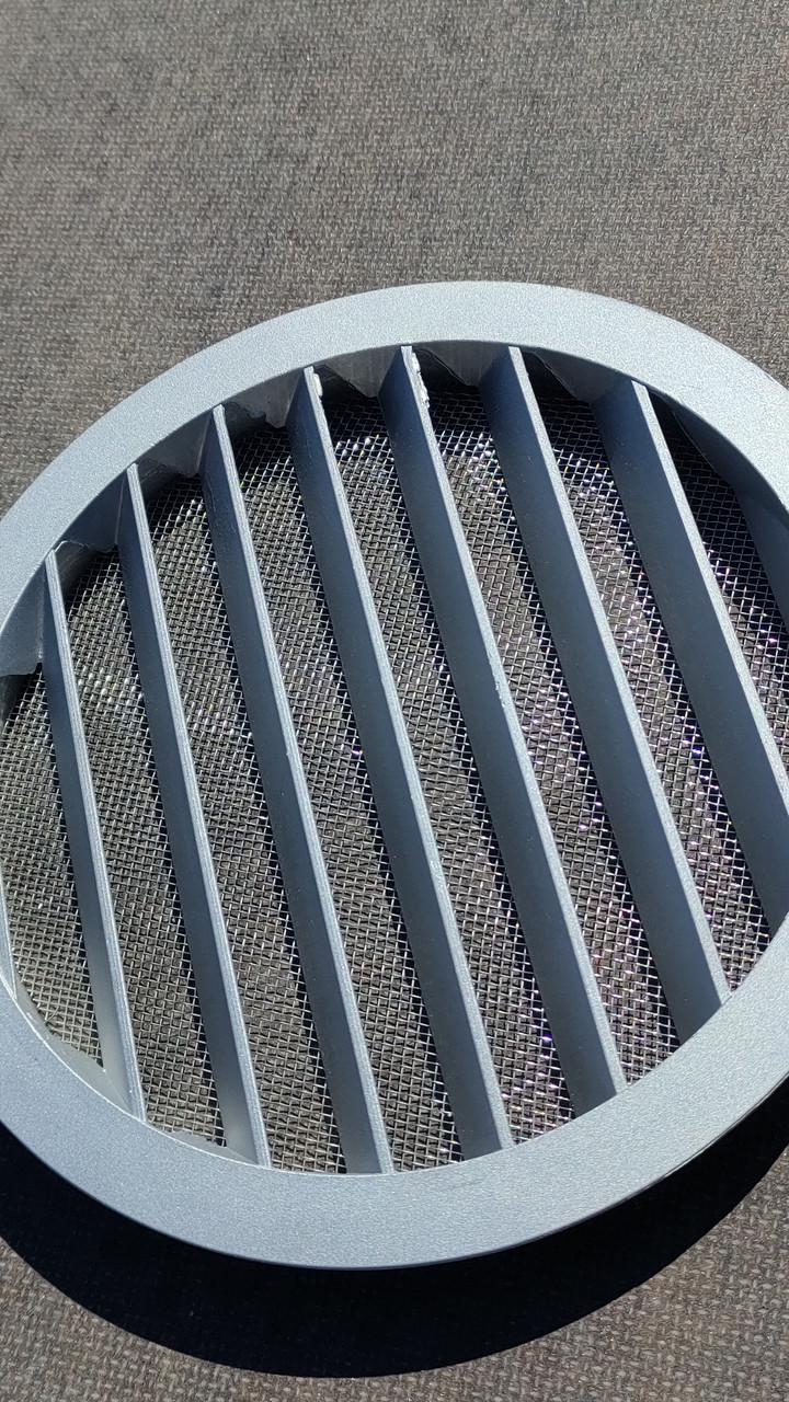 Решітка вентиляційна зовнішня ELC-200 з сіткою кругла/алюмінієва d 200 мм Сірий - фото 2 Решітка вентиляційна зовнішня ELC-200 з сіткою кругла/алюмінієва d 200 мм Сірий - фото 2