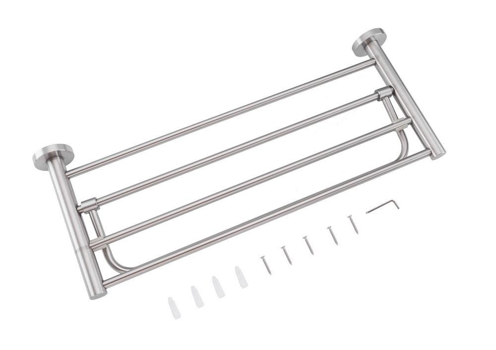 Полка с держателем для полотенец Frap F30124 нержавеющая сталь 600 мм - фото 4 Полка с держателем для полотенец Frap F30124 нержавеющая сталь 600 мм - фото 4
