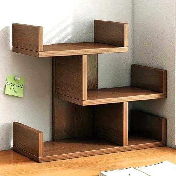 Полка книжная настольная из дерева Перисол Корица (КПА-018533)