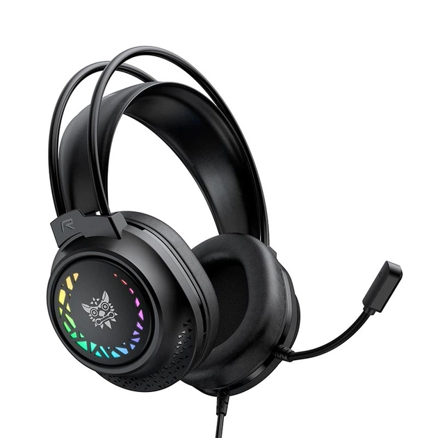 Наушники игровые ведущие Onikuma X92 с микрофоном и RGB подсветкой Black (19120)