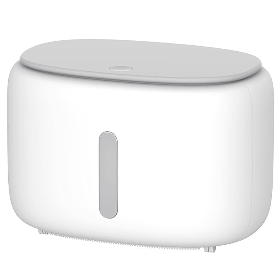 Держатель для туалетной бумаги MVM BP-43 white/gray с крышкой Серый (224809)