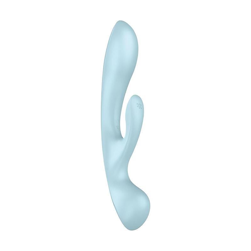 Вибратор-Rabbit двухсторонний Satisfyer Triple Oh 24 см Голубой (43594)
