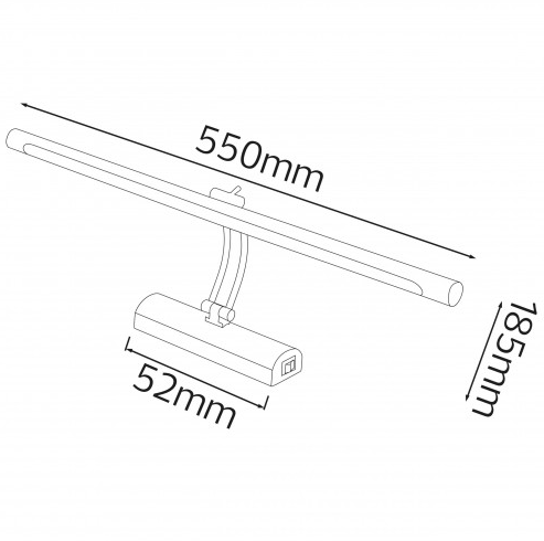 Cвітильник настінний для дзеркал STANDART LED 12W 4200K IP20 (s617002) - фото 2