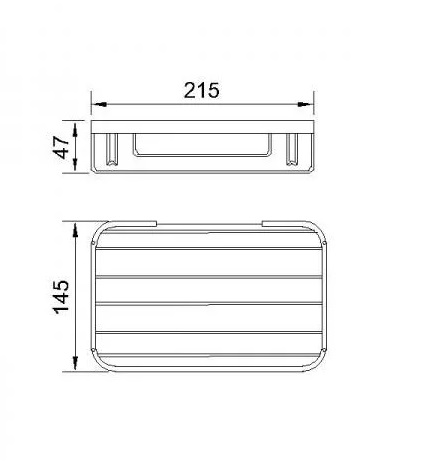 Поличка для ванної кімнати Celik 22x15 см (латунь) 25021 - фото 3