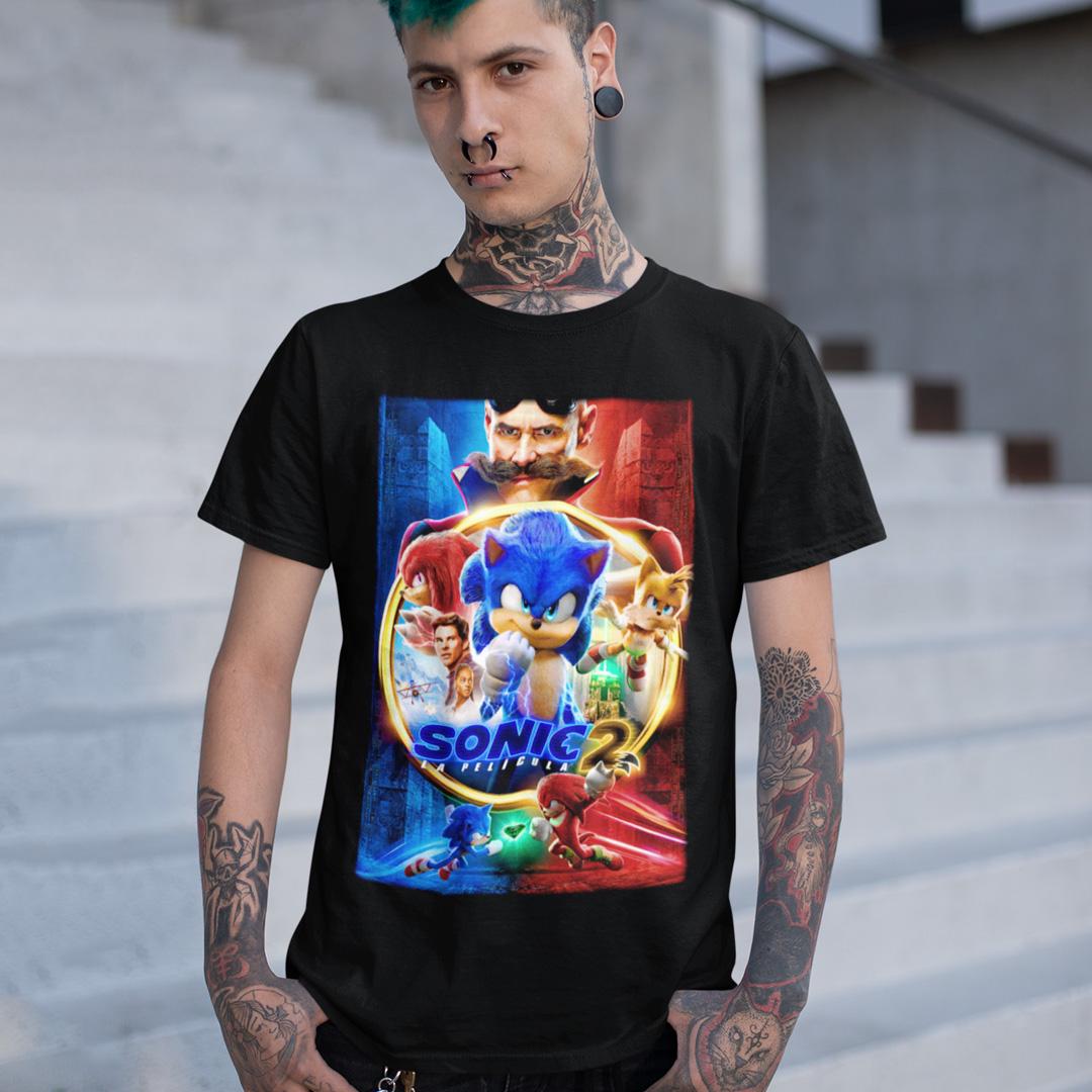 Футболка унисекс Sonic The Hedgehog Part 2 4XL Черный (0000009811)