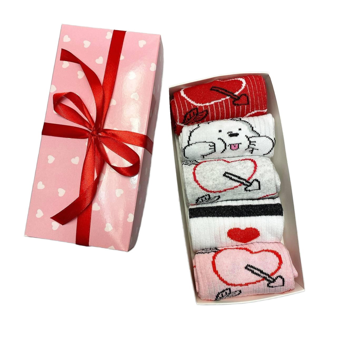Набор носков женских с мультяшным рисунком в подарочной коробке 5 пар р. 36-41 (26945146) Набор носков женских с мультяшным рисунком в подарочной коробке 5 пар р. 36-41 (26945146)