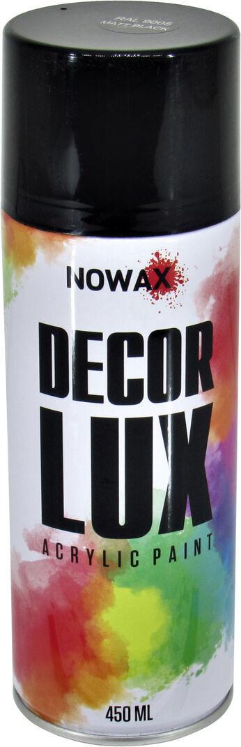 Краска-спрей Nowax Decor Lux 450 мл RAL 9005 Черный матовый (NX48011 9005)