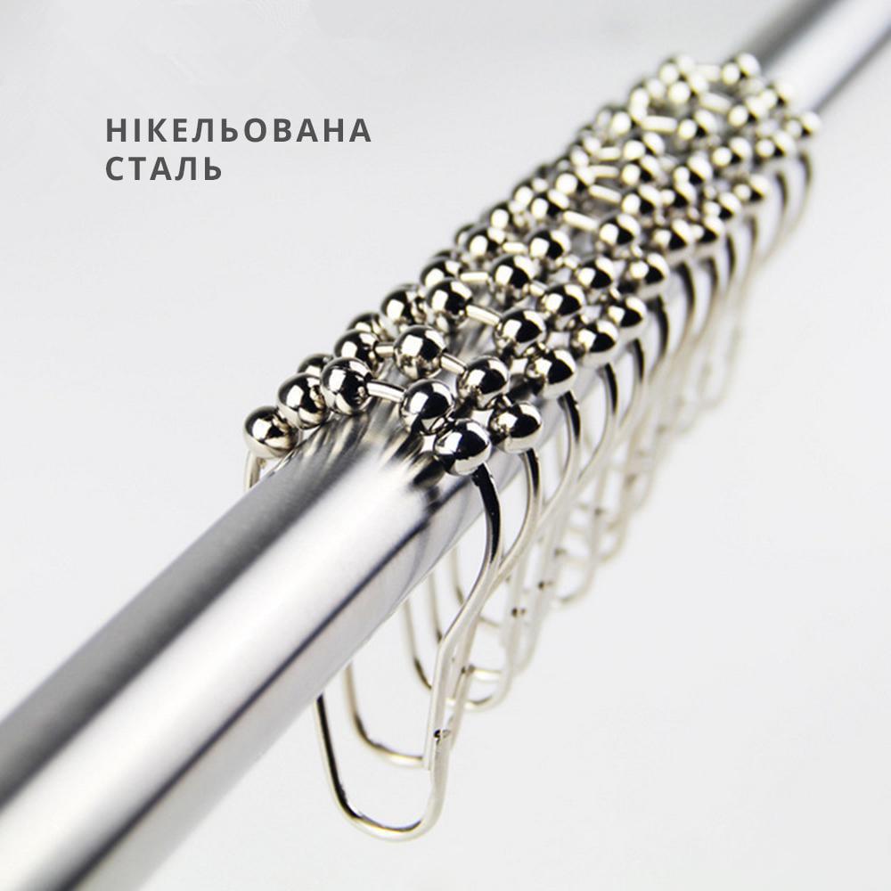 Крючки для душевой шторки стальные 12 шт. (15199099) - фото 5 Крючки для душевой шторки стальные 12 шт. (15199099) - фото 5