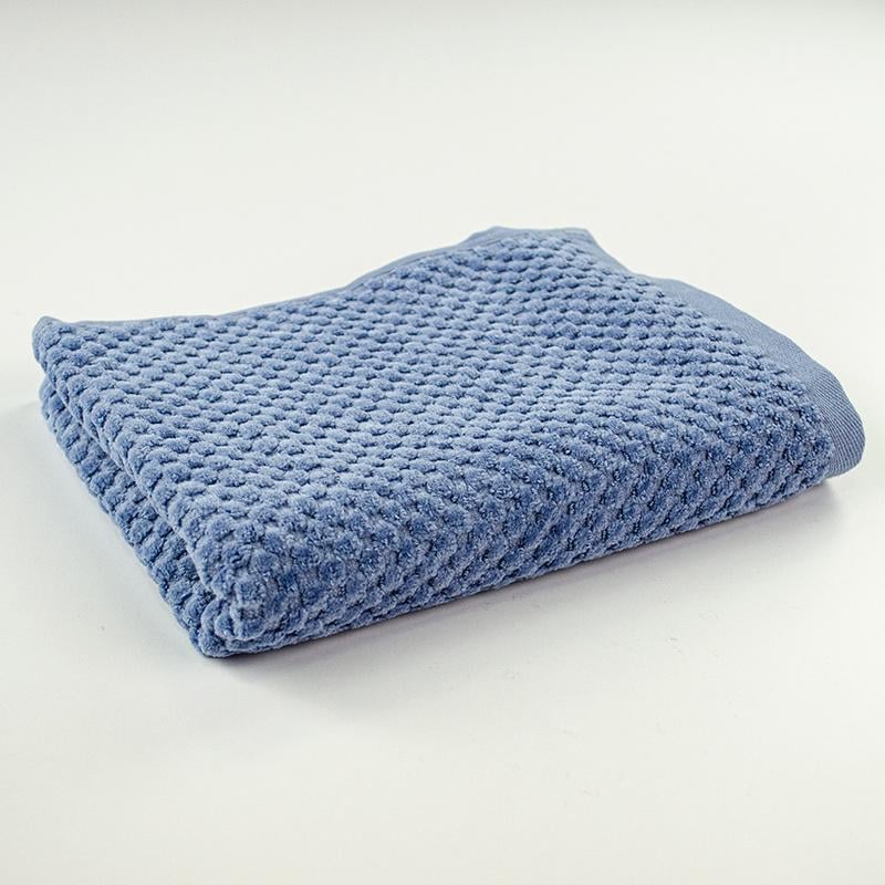 Полотенце махровое однотонное для лица и рук Damask жаккардовое с велюром 550 г/м2 40x70 см