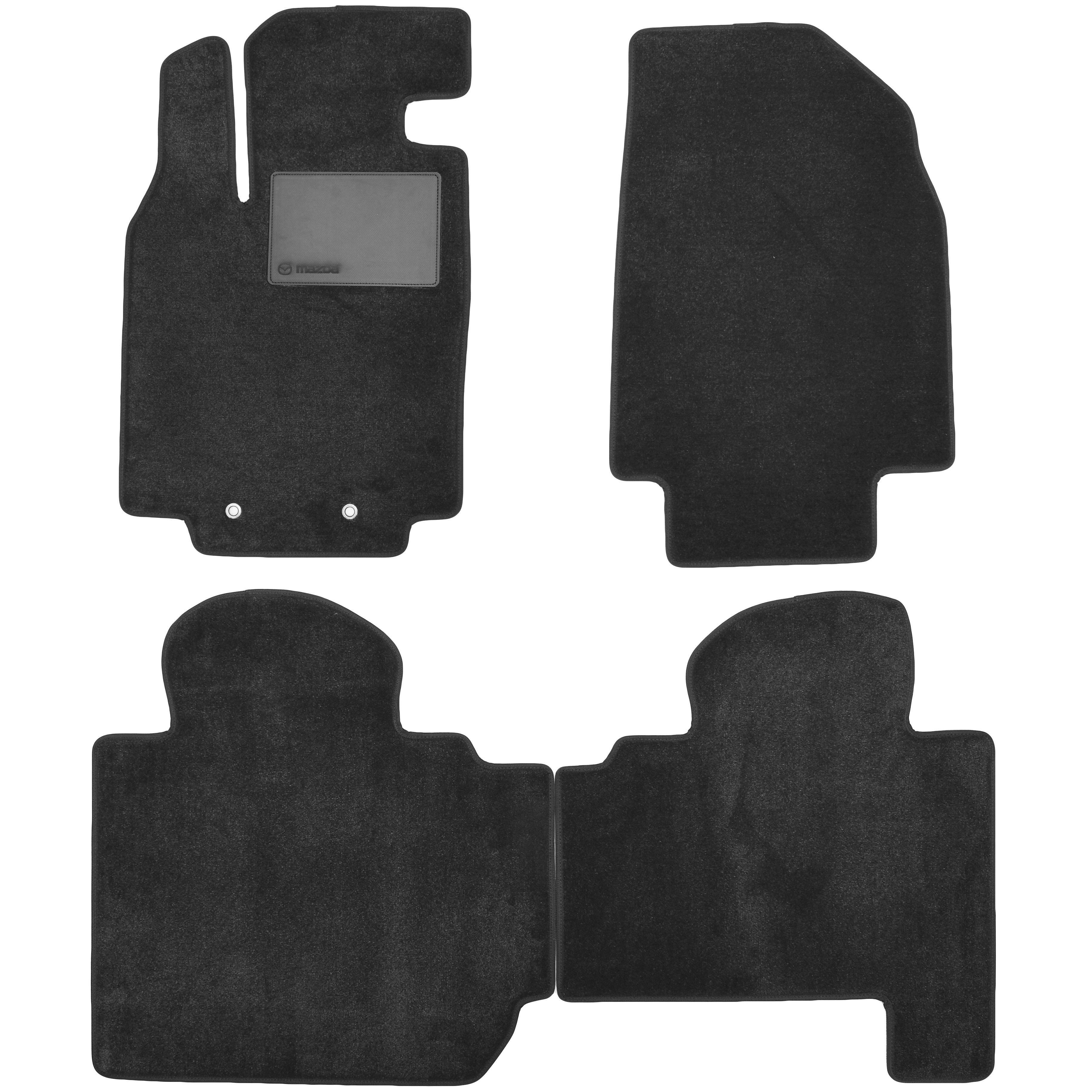 Коврики в салон для Mazda CX-9 '08-16 текстильные Черный (165219)