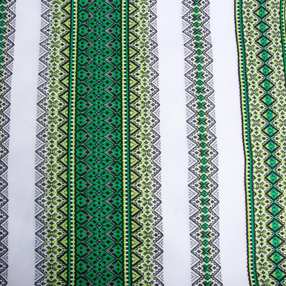 Ткань декоративная Тиффани с орнаментом этнический узор Зеленый (2360248625)