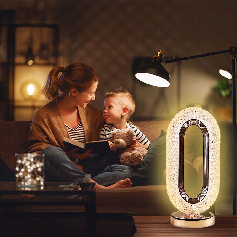 Настольная лампа светодиодная Crystal Lamp с сенсорным переключателем - фото 3