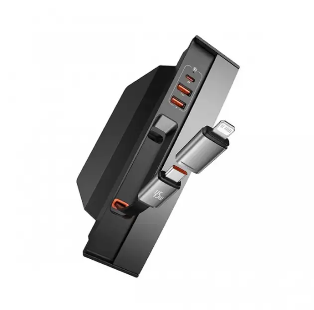 Док-станція BASEUS T-Space Series HUB for Tesla Cars With type-C cable B00051300111-00 45W Black