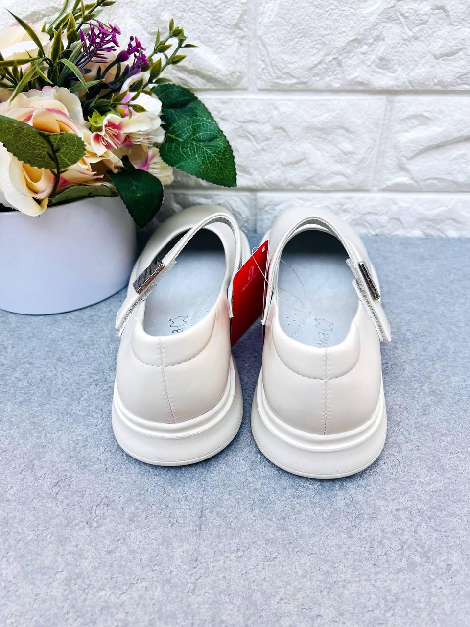 Туфли классические для девочки Apawwa 1824 р. 34 21 см Бежевый (1824-2) - фото 3