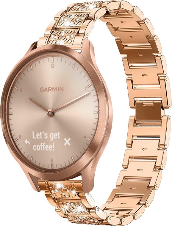Браслет металлический Glam для Garmin Vivomove HR Rose Gold (32786-27)