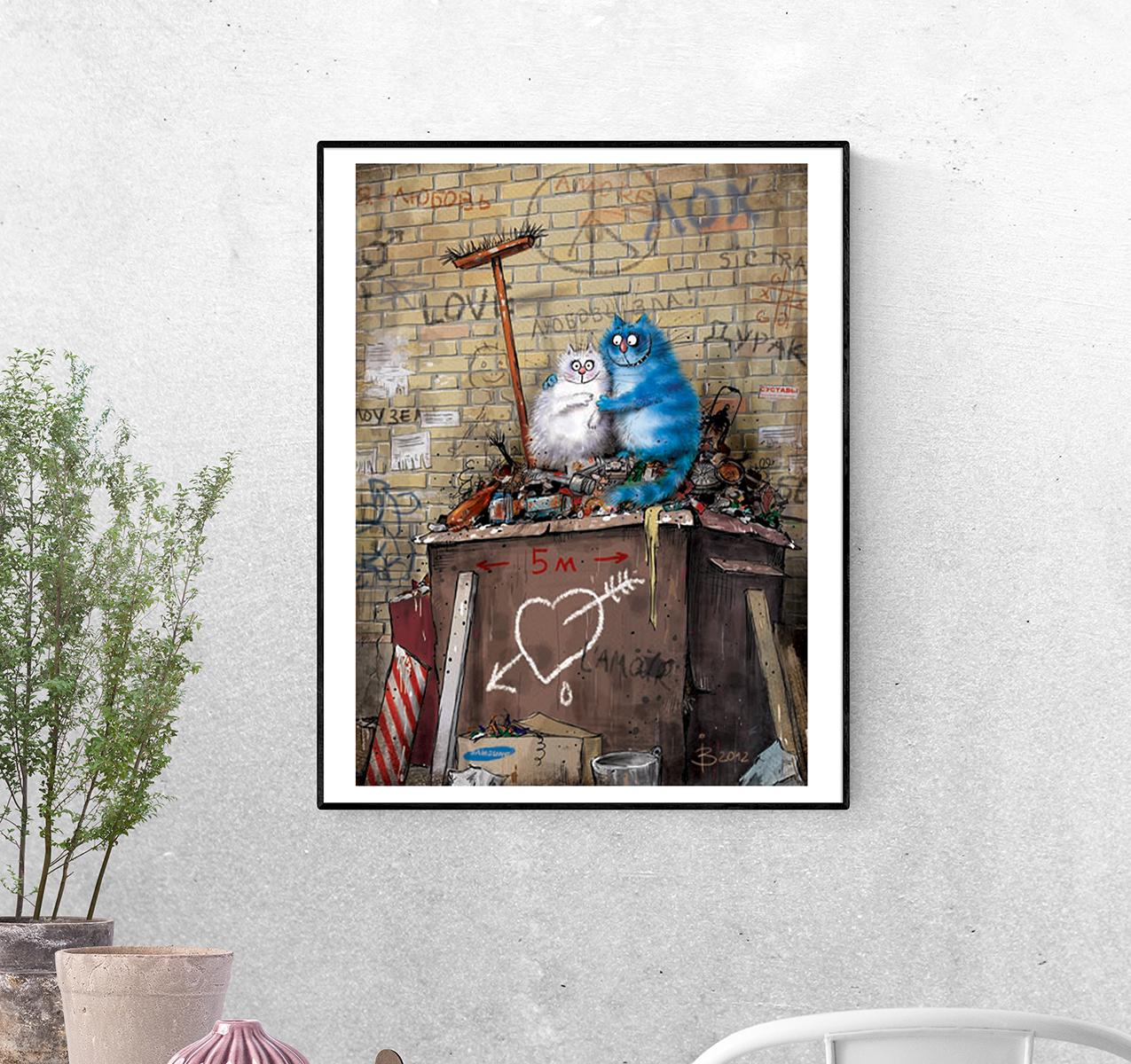 Постер Любовь на мусорке формат А-4