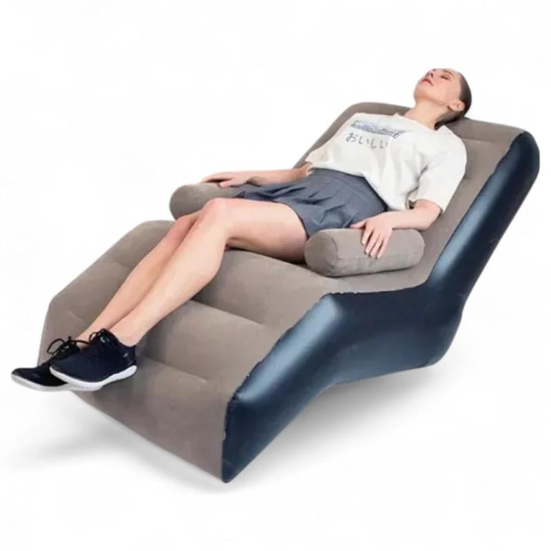 Кресло надувное с подлокотниками Inflatable Sofa 140х85х80 см Коричневый - фото 5 Кресло надувное с подлокотниками Inflatable Sofa 140х85х80 см Коричневый - фото 5