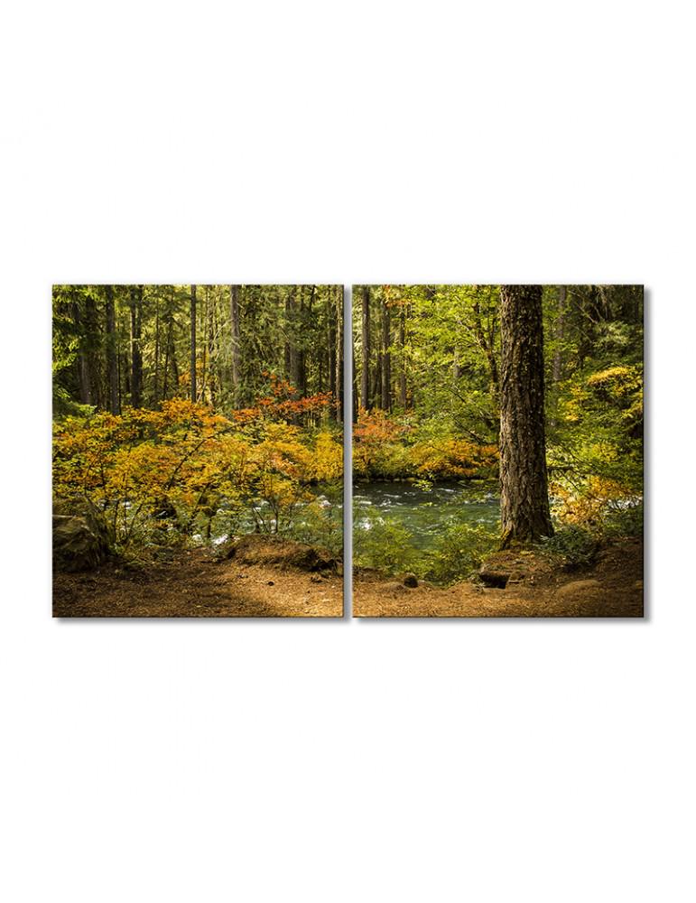 Картина модульная Пейзаж лесной рощи 2 модуля 80x120 см