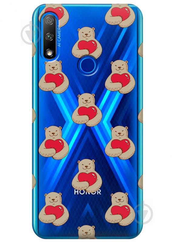 Прозрачный силиконовый чехол iSwag для Huawei Honor 9X с рисунком - Влюбленные медведи (KS2723) Прозрачный силиконовый чехол iSwag для Huawei Honor 9X с рисунком - Влюбленные медведи (KS2723)