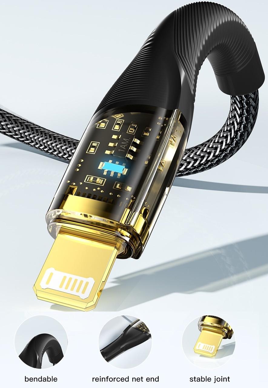 Кабель Essager Type-C Lightning PD 29w 1 м Black (25397481) - фото 3