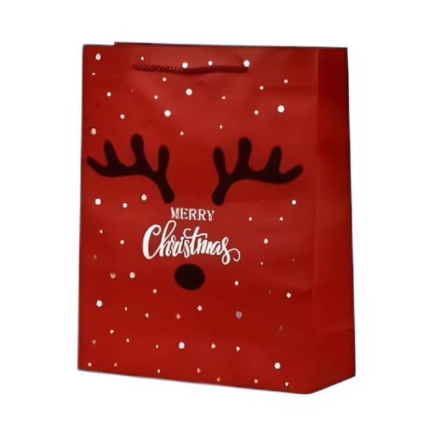Пакет новорічний паперовий Christmas notes S 18х23х8 см (R33015-S) - фото 1 Пакет новорічний паперовий Christmas notes S 18х23х8 см (R33015-S) - фото 1