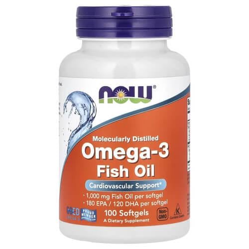 Омега-3 NOW Omega-3 180 EPA/120 DHA 100 softgels (NOW-01650) Омега-3 NOW Omega-3 180 EPA/120 DHA 100 softgels (NOW-01650)