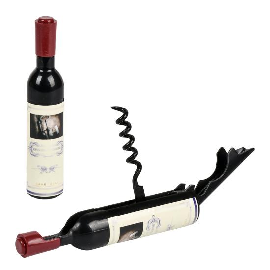 Штопор-відкривачка у формі пляшки вина 11 см Black (128555) - фото 2