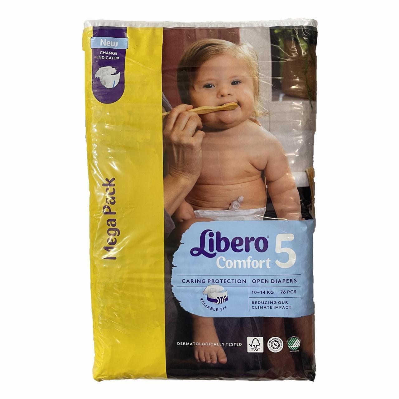 Підгузки дитячі Libero Comfort 5 10-14 кг 76 шт. (2194717851)