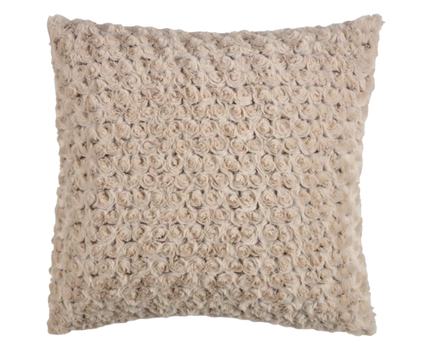 Декоративная подушка меховая 45x45 см шт. Бежевый (907e728d)