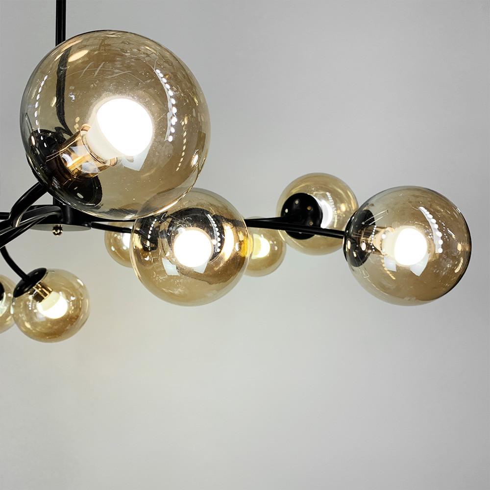 Люстра с поворотными веточками на 15 янтарных плафонов Черный (K 21/15 BK+AM) - фото 6 Люстра с поворотными веточками на 15 янтарных плафонов Черный (K 21/15 BK+AM) - фото 6