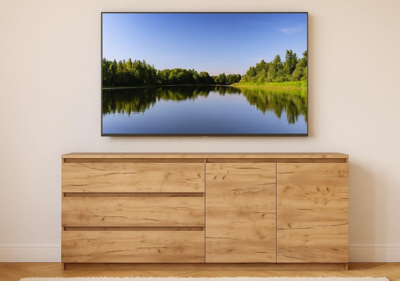 Комод Мастер Форм Брайт левосторонний 1580х376х730 мм Дуб крафт золотой (20231)