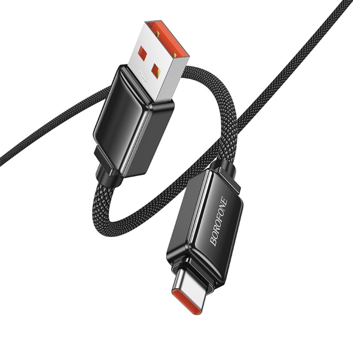 Кабель Borofone BU53 Meteor USB-A to USB Type-C 5A 1,2 м Black (24998477)