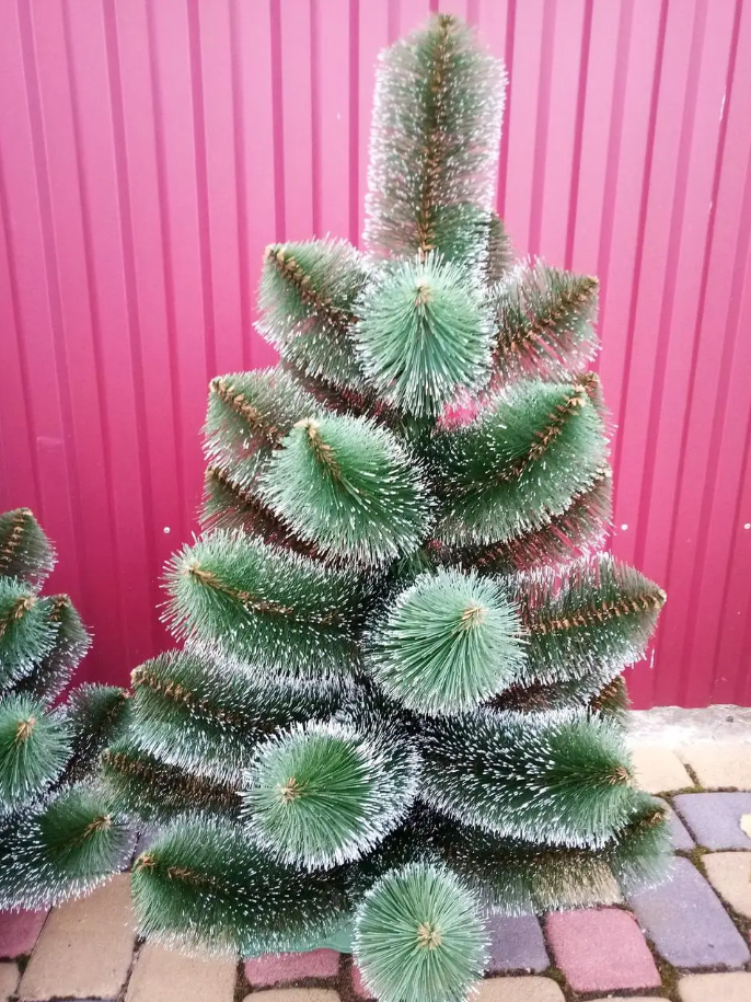 Штучна сосна з ПВХ з підставкою 1 м Темно-Зелений/Білий (NYT15264) - фото 1 Штучна сосна з ПВХ з підставкою 1 м Темно-Зелений/Білий (NYT15264) - фото 1