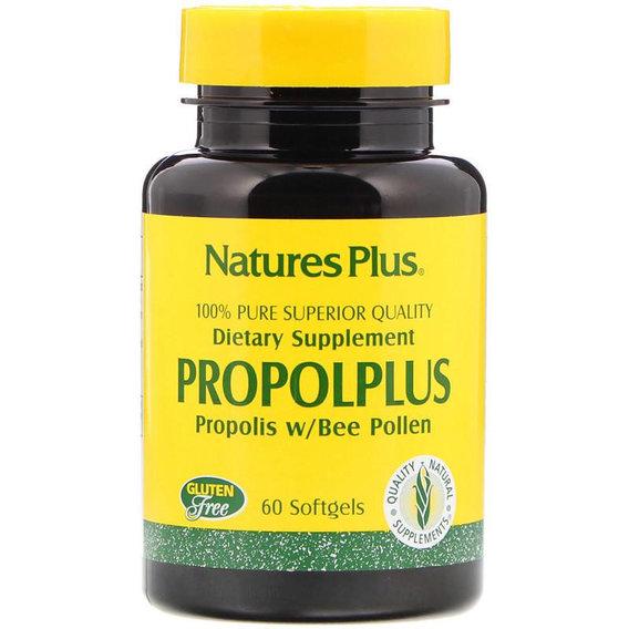 Натуральна добавка для імунітету Nature's Plus Propolplus Propolis w/Bee Pollen 60 Softgels